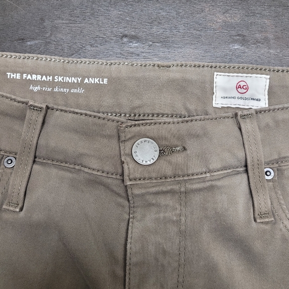 AG Adriano Goldschmied Farrah High Rise Skinny Ankle Toupe Size 30R - Picture 3 of 15